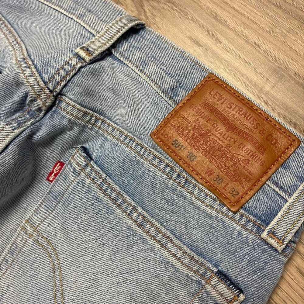 Levi's Premium Big E 501 ‘93 Button Fly Straight Leg Blue Jeans Size 30x32